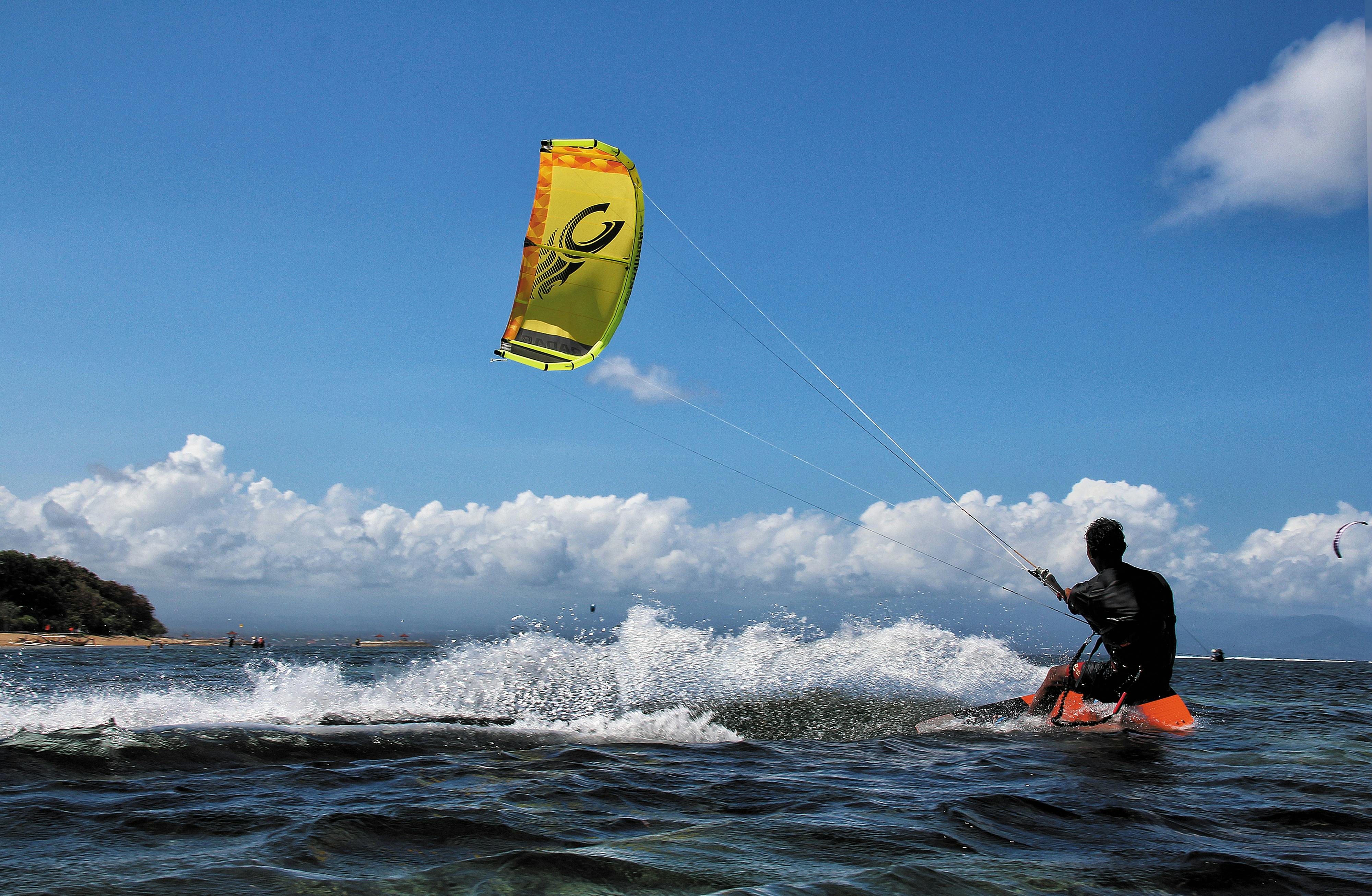 Kite surfing at Diani Beach